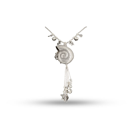925 Silver Shell Tassel Necklace