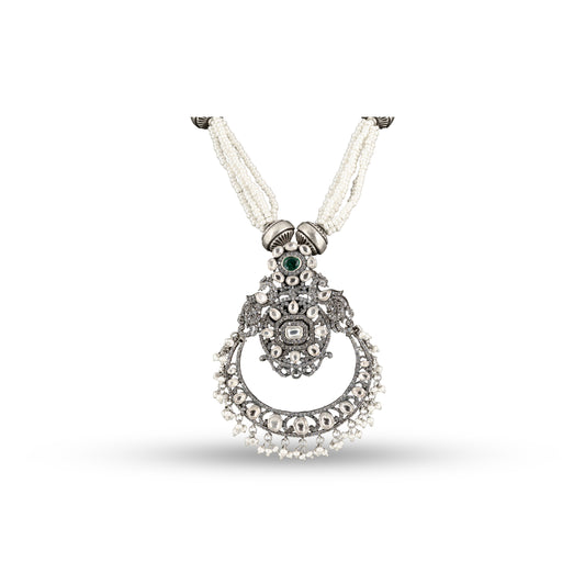 Pearl Cluster Pendant 925 silver  Heritage Necklace