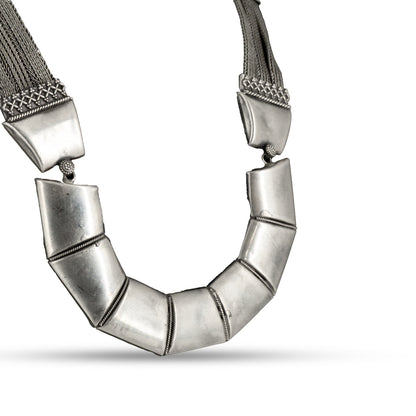 Modern Geometric 925 silver Chain Necklace Set