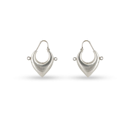 Sleek Tribal Hoop 925 silver Minimal Earrings