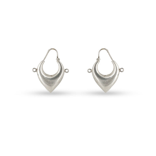 Sleek Tribal Hoop 925 silver Minimal Earrings