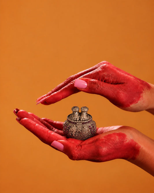 925 Silver Laxmi Charan Sindoor Daani