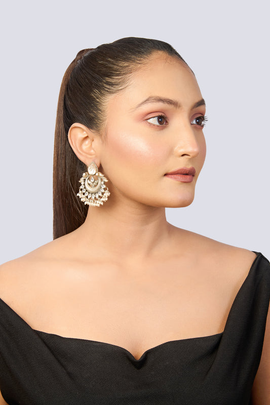 Chand Kundan Dangler Earrings