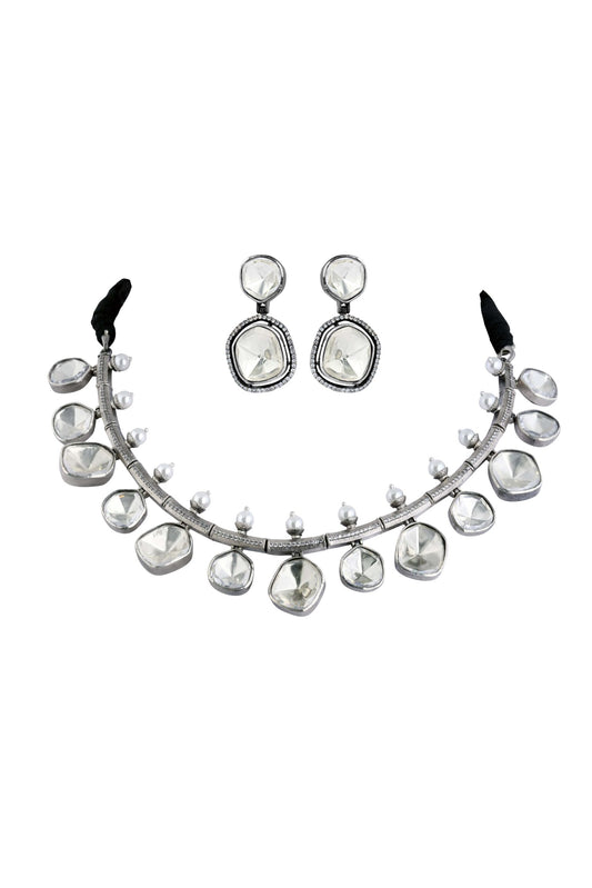 Moissanite Neck Pc With Earrings image 0