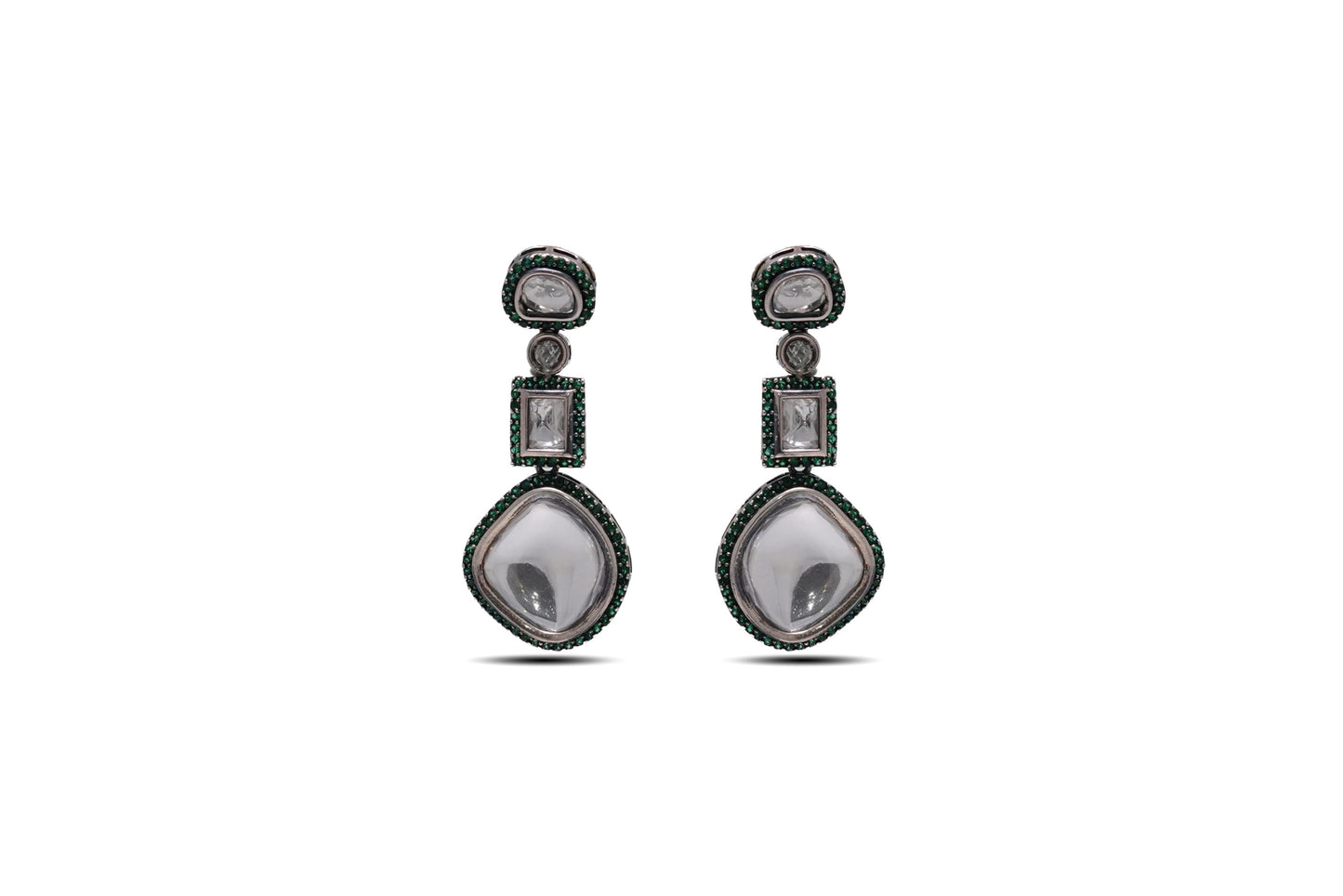 925 Silver Emerald Earring image 0