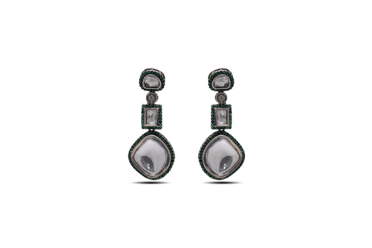 925 Silver Emerald Earring image 0