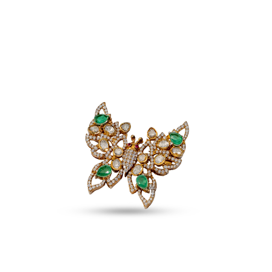 The Mariposa Emerald Butterfly Brooch