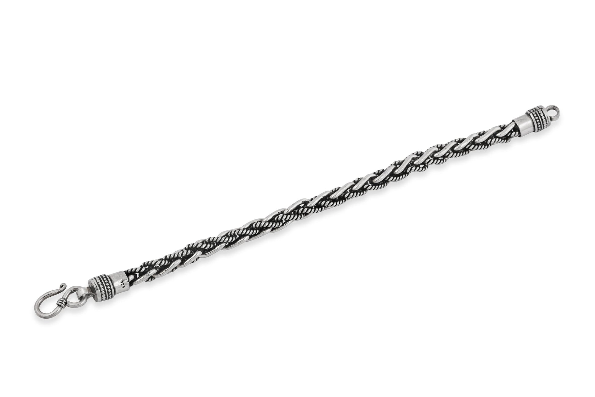 Round Silver Weave Bracelet image 2