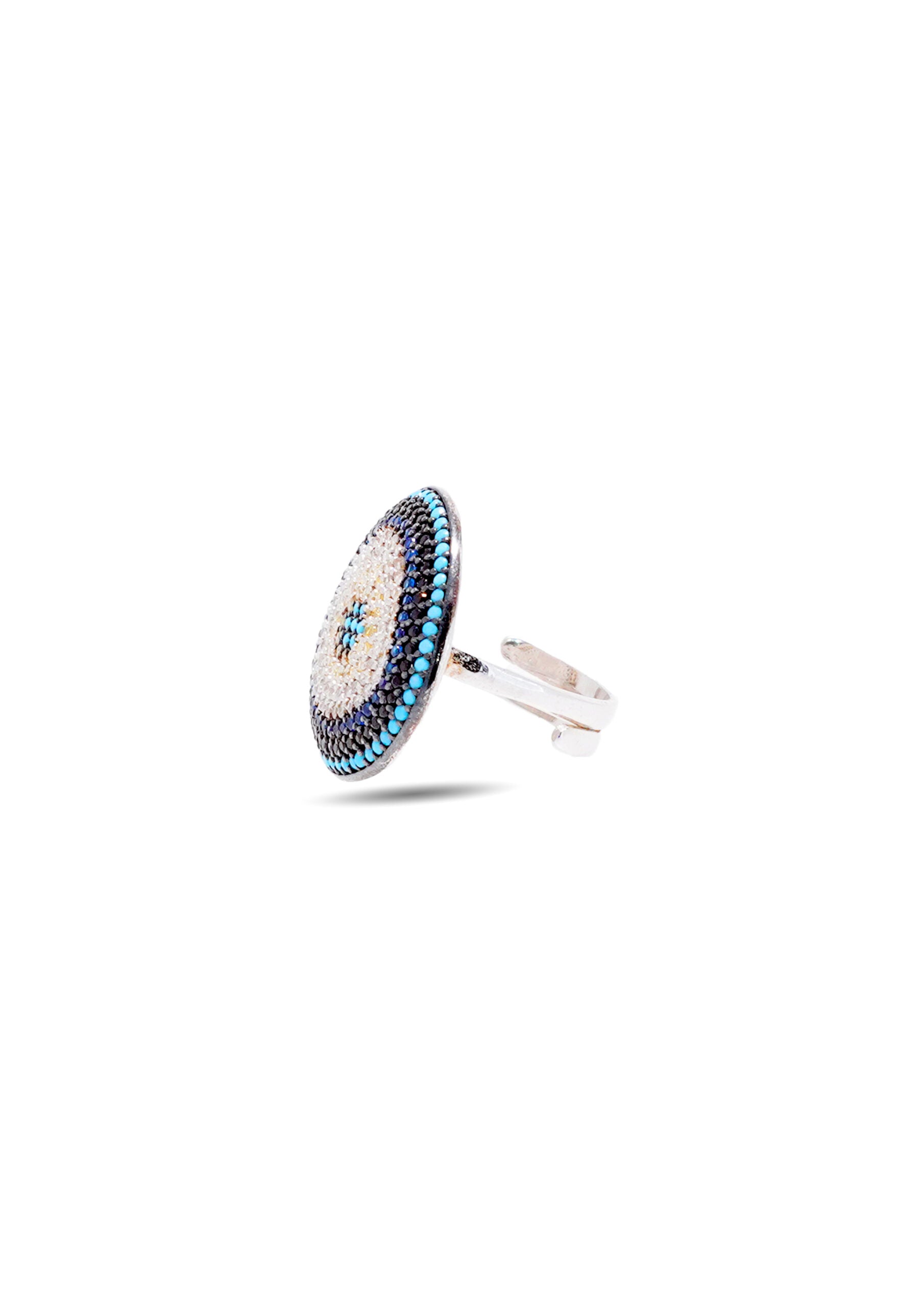 925 Silver Evil Eye Ring image 1