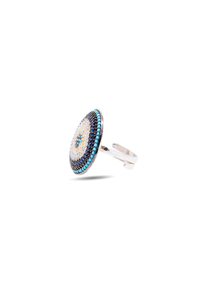 925 Silver Evil Eye Ring image 1