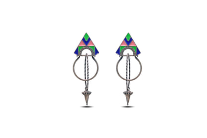 925 Silver Multi Colored Earring image 0