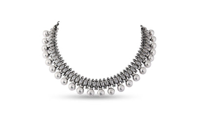 Silver Statement Choker Chain Necklace image 0