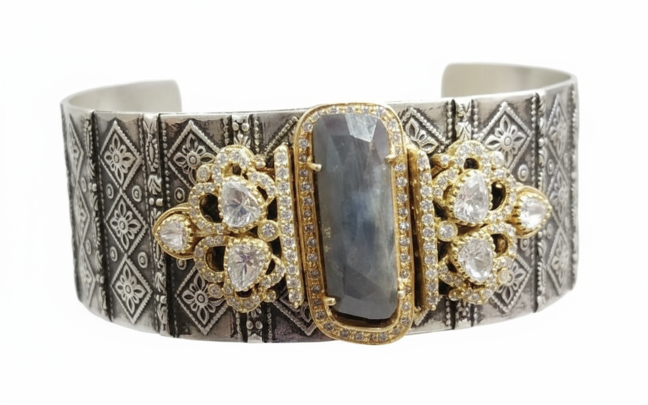 Fusion Gem 925 Silver Designer Bracelet