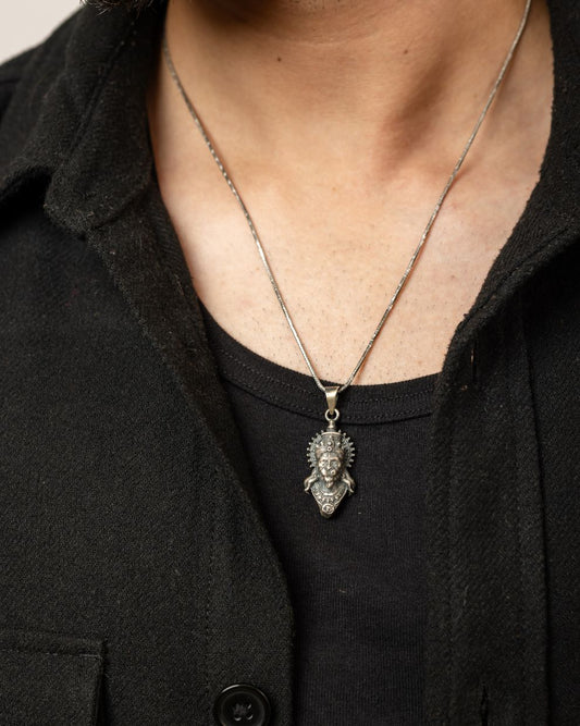 Antique Silver Lord Hanuman Pendant