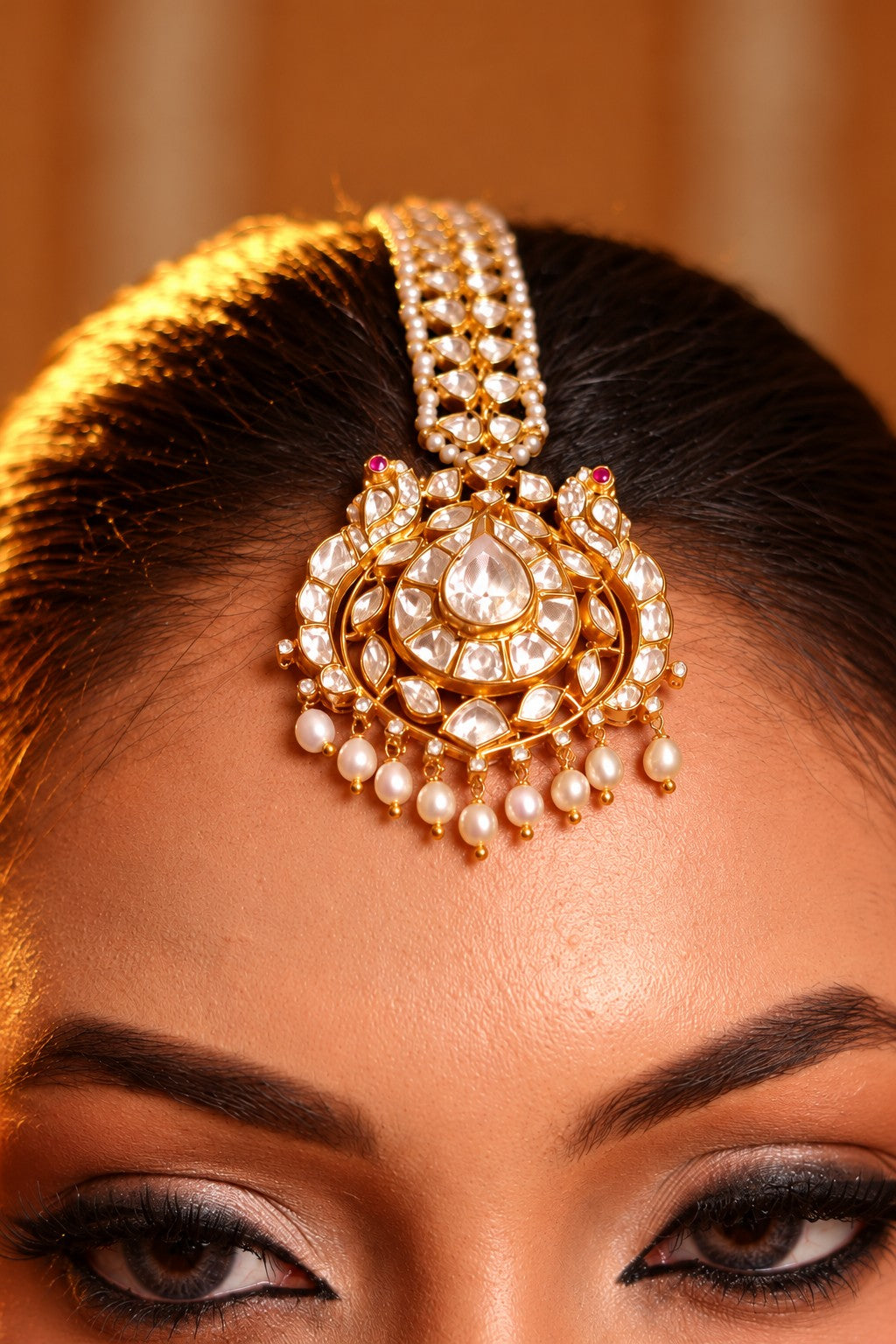 925 Silver Gold Plated Maangtikka